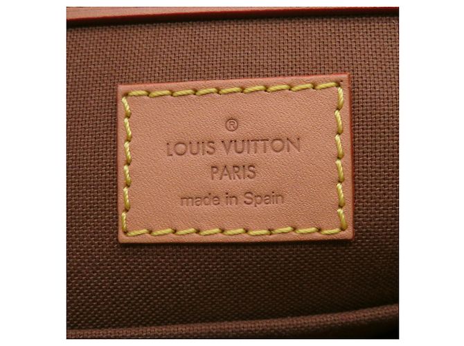 Borsa Louis Vuitton Monogram Montsouris NM BB Marrone - vista 17