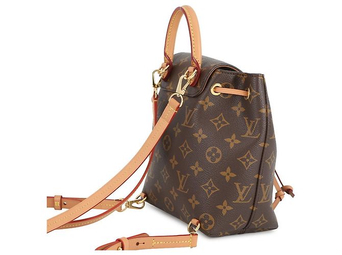 Borsa Louis Vuitton Monogram Montsouris NM BB Marrone - vista 2