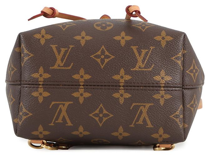 Borsa Louis Vuitton Monogram Montsouris NM BB Marrone - vista 3