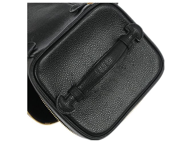 Timeless Chanel Vintage Zeitlose Kosmetiktasche Kaviar Klein Schwarz - Ansicht 5