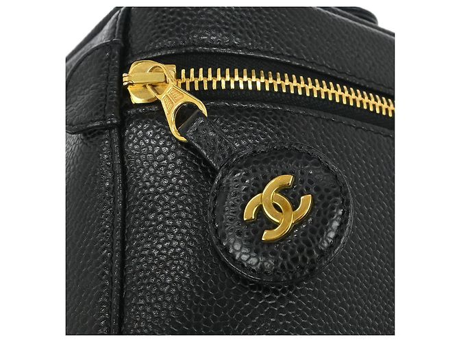 Timeless Chanel Vintage Zeitlose Kosmetiktasche Kaviar Klein Schwarz - Ansicht 6
