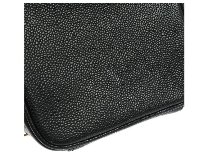 Timeless Chanel Vintage Zeitlose Kosmetiktasche Kaviar Klein Schwarz - Ansicht 7