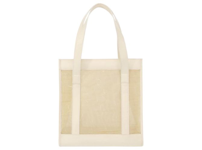 Borsa Tote Vintage in Vinile Gucci Beige - vista 2