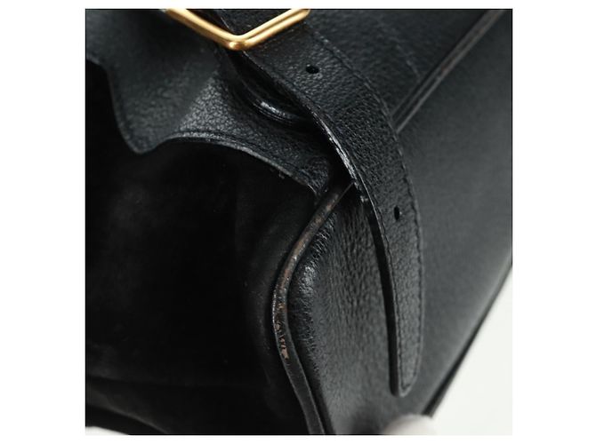Zaino in suede Gucci Bamboo Nero Oro 003 58 0016 Auth 161768 D'oro - vista 18