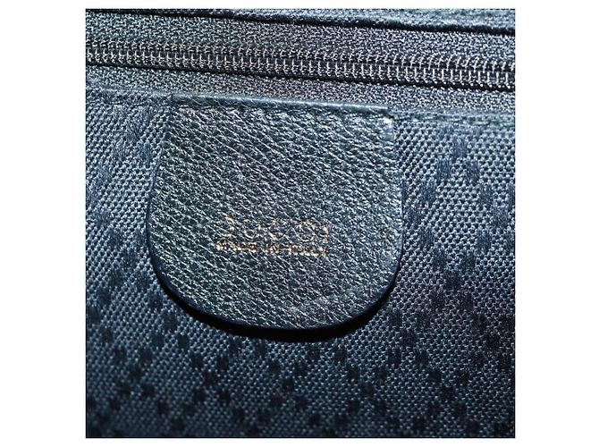 Zaino in suede Gucci Bamboo Nero Oro 003 58 0016 Auth 161768 D'oro - vista 26