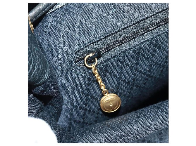 Zaino in suede Gucci Bamboo Nero Oro 003 58 0016 Auth 161768 D'oro - vista 29