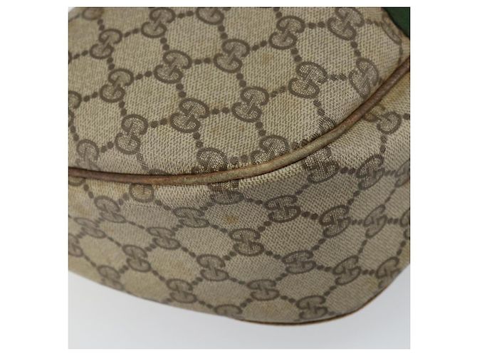Borsa a Spalla Gucci GG Supreme Web Sherry Line PVC Beige 010 378 Auth 162998 - vista 17