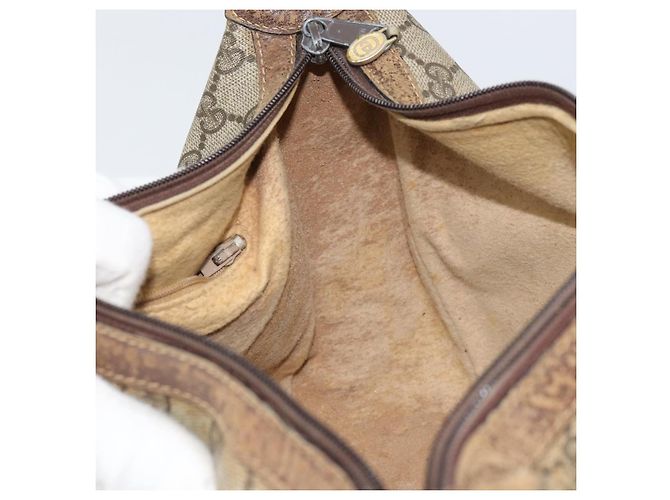 Borsa a Spalla Gucci GG Supreme Web Sherry Line PVC Beige 010 378 Auth 162998 - vista 20