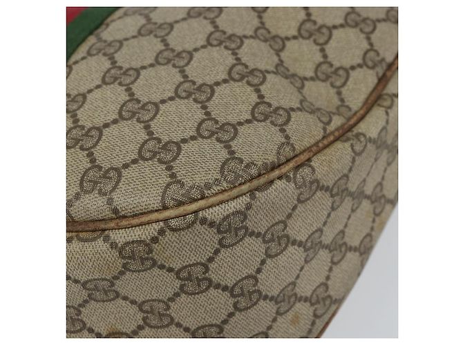 Borsa a Spalla Gucci GG Supreme Web Sherry Line PVC Beige 010 378 Auth 162998 - vista 8