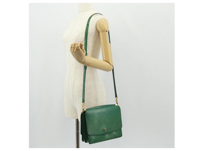 LOUIS VUITTON Borsa a Spalla Epi Grenel Verde M52364 LV Auth 160435 - vista 28