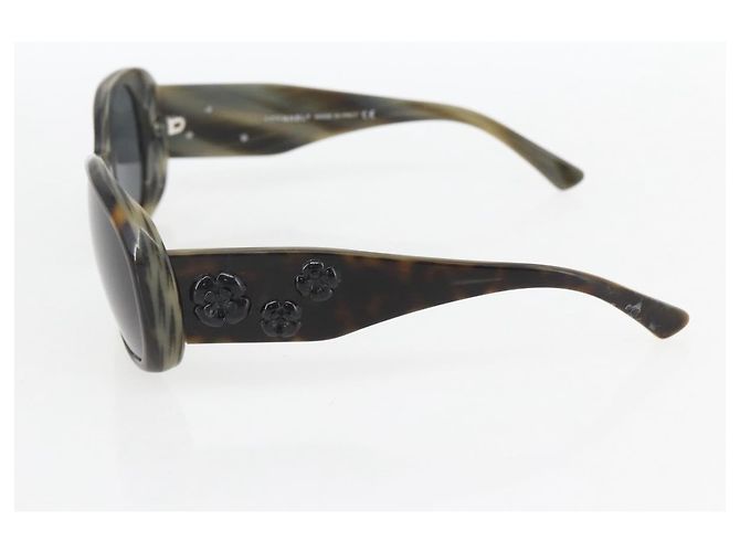 Gafas de sol CHANEL Camelia de plástico gris 5113-A CC Auth 161696 Castaño - vista 5