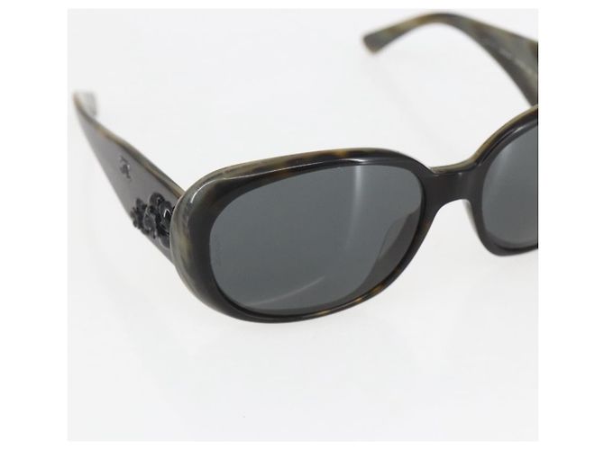 Gafas de sol CHANEL Camelia de plástico gris 5113-A CC Auth 161696 Castaño - vista 6