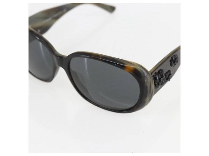 Gafas de sol CHANEL Camelia de plástico gris 5113-A CC Auth 161696 Castaño - vista 7
