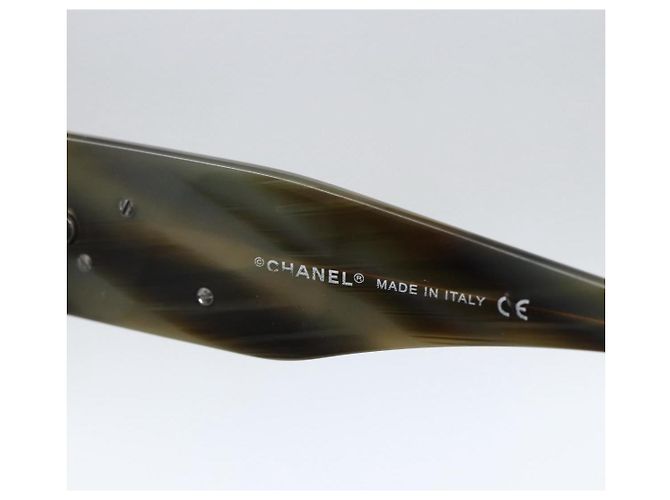 Gafas de sol CHANEL Camelia de plástico gris 5113-A CC Auth 161696 Castaño - vista 9