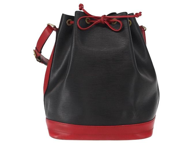 LOUIS VUITTON Epi Noe Schultertasche Bicolor Schwarz Rot M44017 LV Auth 158992 - Ansicht 13