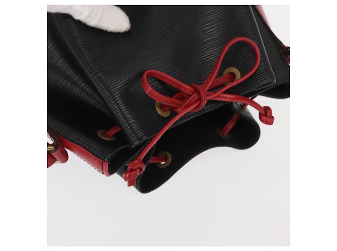 LOUIS VUITTON Epi Noe Schultertasche Bicolor Schwarz Rot M44017 LV Auth 158992 - Ansicht 6