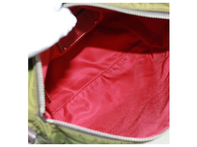 PRADA Schultertasche Nylon Grün Silber Authentisch 161408 - Ansicht 11
