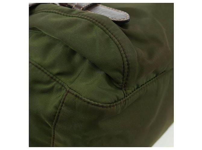 PRADA Schultertasche Nylon Grün Silber Authentisch 161408 - Ansicht 16