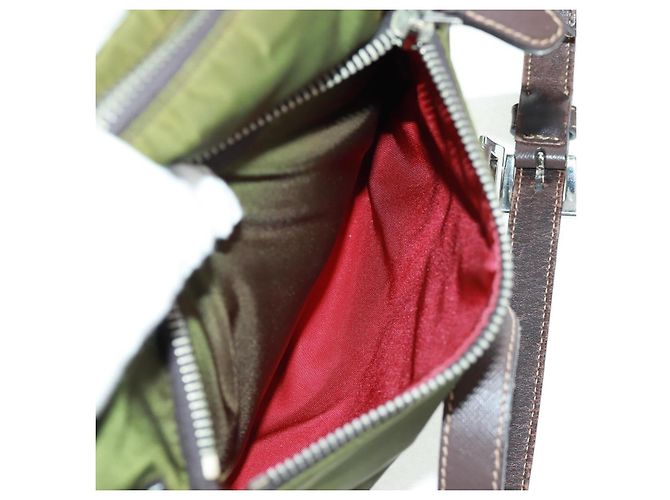 PRADA Schultertasche Nylon Grün Silber Authentisch 161408 - Ansicht 24