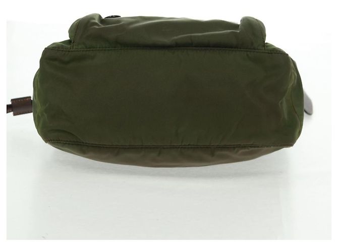 PRADA Schultertasche Nylon Grün Silber Authentisch 161408 - Ansicht 5