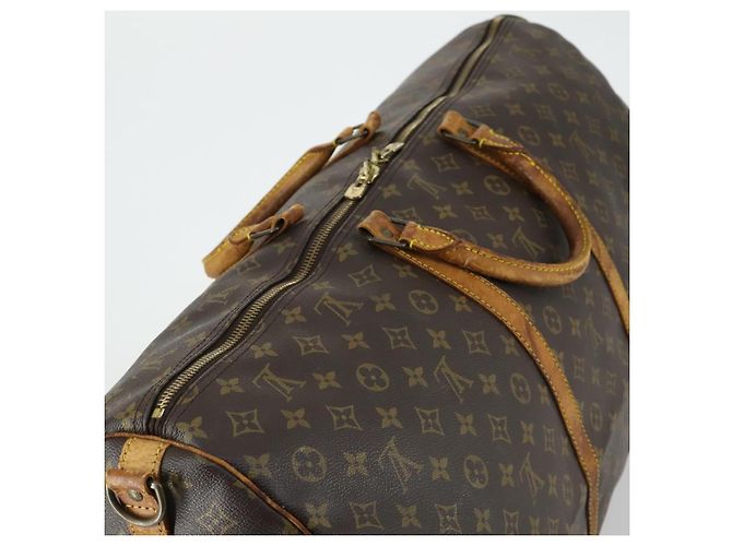 LOUIS VUITTON Borsa Boston Monogram Keepall Bandoulière 60 M41412 LV Auth am10381 Monogramma - vista 6