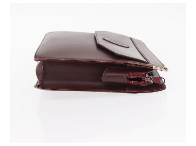 Borsa a tracolla CARTIER in pelle 2 pezzi Nero Bordeaux Auth 158537 Bordò - vista 13