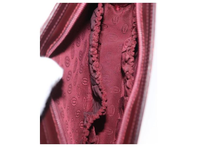 Borsa a tracolla CARTIER in pelle 2 pezzi Nero Bordeaux Auth 158537 Bordò - vista 17