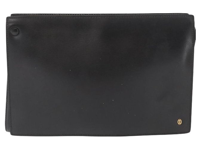 Borsa a tracolla CARTIER in pelle 2 pezzi Nero Bordeaux Auth 158537 Bordò - vista 2