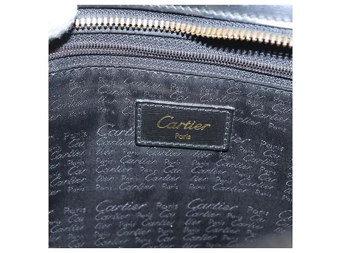 Borsa a tracolla CARTIER in pelle 2 pezzi Nero Bordeaux Auth 158537 Bordò - vista 9