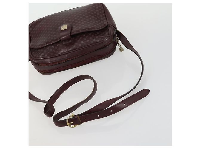Céline Borsa a Spalla in Tela Macadam CELINE Pelle 3 Pezzi Rosso Blu Auth 160319 Blu navy - vista 12
