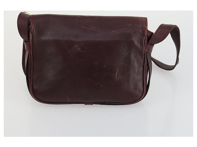Céline Borsa a Spalla in Tela Macadam CELINE Pelle 3 Pezzi Rosso Blu Auth 160319 Blu navy - vista 17