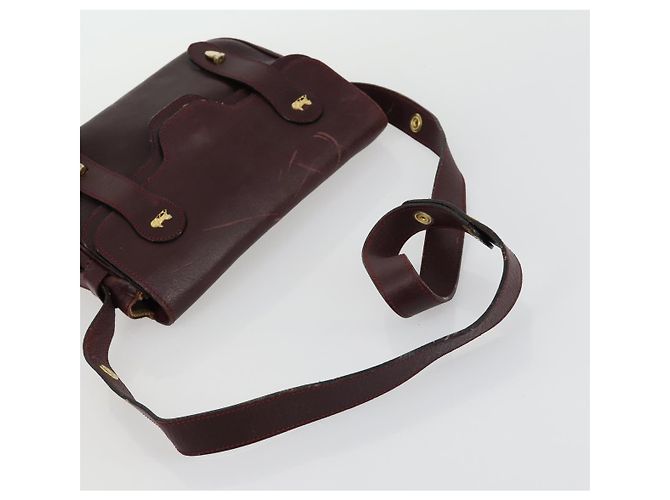 Céline Borsa a Spalla in Tela Macadam CELINE Pelle 3 Pezzi Rosso Blu Auth 160319 Blu navy - vista 19