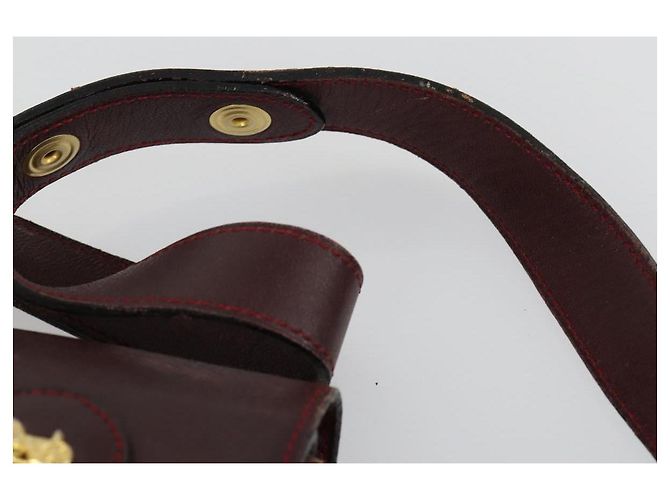Céline Borsa a Spalla in Tela Macadam CELINE Pelle 3 Pezzi Rosso Blu Auth 160319 Blu navy - vista 20