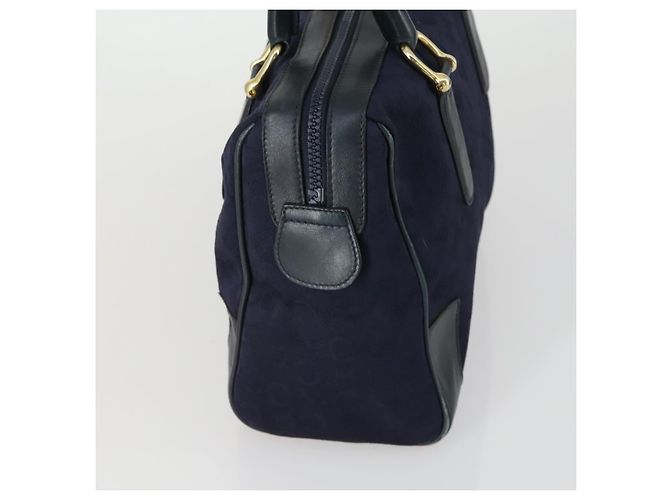 Céline Borsa a Spalla in Tela Macadam CELINE Pelle 3 Pezzi Rosso Blu Auth 160319 Blu navy - vista 4