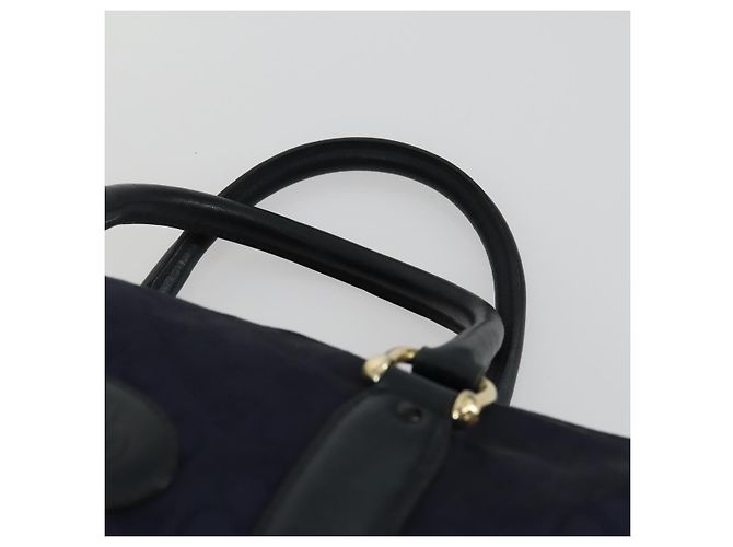 Céline Borsa a Spalla in Tela Macadam CELINE Pelle 3 Pezzi Rosso Blu Auth 160319 Blu navy - vista 6