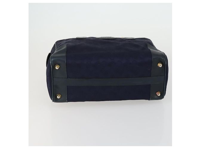 Céline Borsa a Spalla in Tela Macadam CELINE Pelle 3 Pezzi Rosso Blu Auth 160319 Blu navy - vista 7
