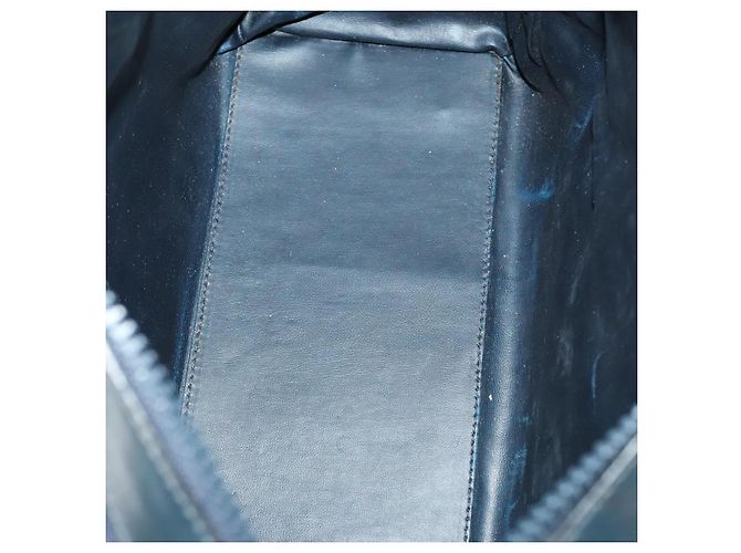 Céline Borsa a Spalla in Tela Macadam CELINE Pelle 3 Pezzi Rosso Blu Auth 160319 Blu navy - vista 8