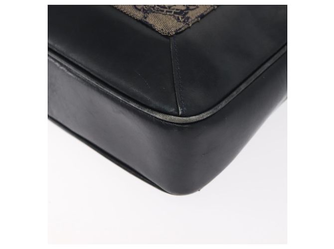 Céline Borsa a Spalla Celine C Sulky in Tela Blu Navy e Oro Auth 161128 D'oro - vista 16