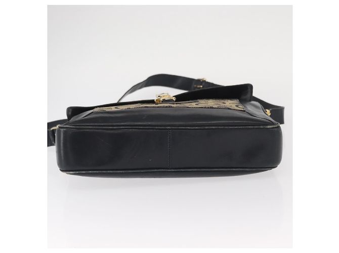 Céline Borsa a Spalla Celine C Sulky in Tela Blu Navy e Oro Auth 161128 D'oro - vista 5