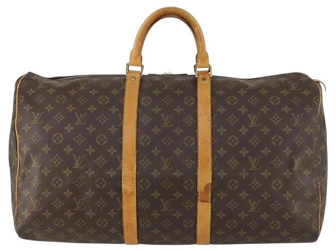 LOUIS VUITTON Borsa Boston Monogram Keepall 55 M41424 LV Auth 161131 Monogramma - vista 13