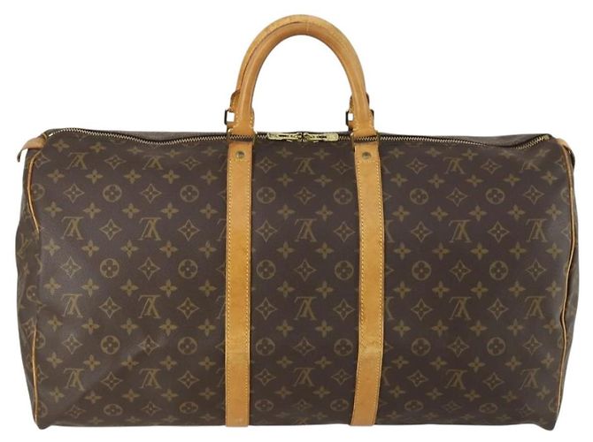 LOUIS VUITTON Borsa Boston Monogram Keepall 55 M41424 LV Auth 161131 Monogramma - vista 2