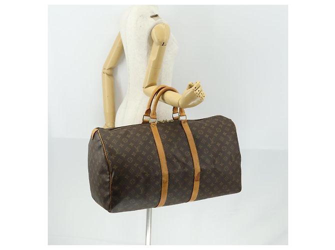 LOUIS VUITTON Borsa Boston Monogram Keepall 55 M41424 LV Auth 161131 Monogramma - vista 22