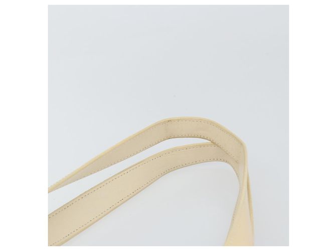 CHANEL Borsa a Spalla Camelia Pelle Verniciata Avorio Oro CC Auth 161438 D'oro Crudo - vista 14