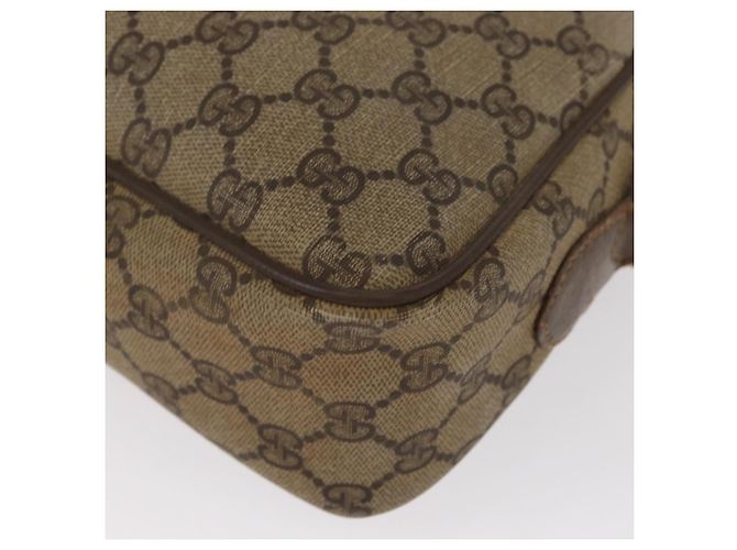 Borsa Sherry Line GG Supreme Web di GUCCI in PVC beige e oro 904 02 049 Auth 160477 D'oro - vista 16