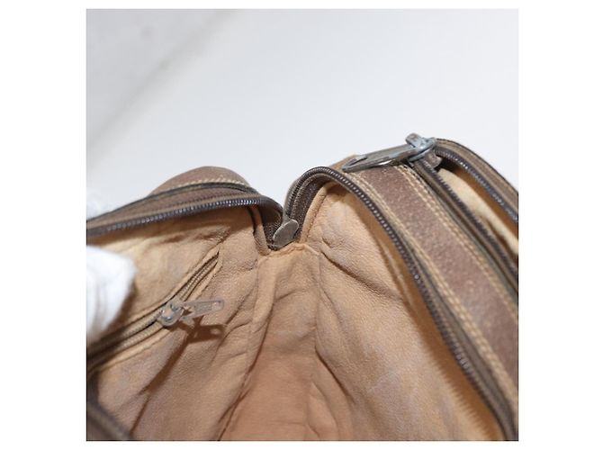 Borsa Sherry Line GG Supreme Web di GUCCI in PVC beige e oro 904 02 049 Auth 160477 D'oro - vista 19