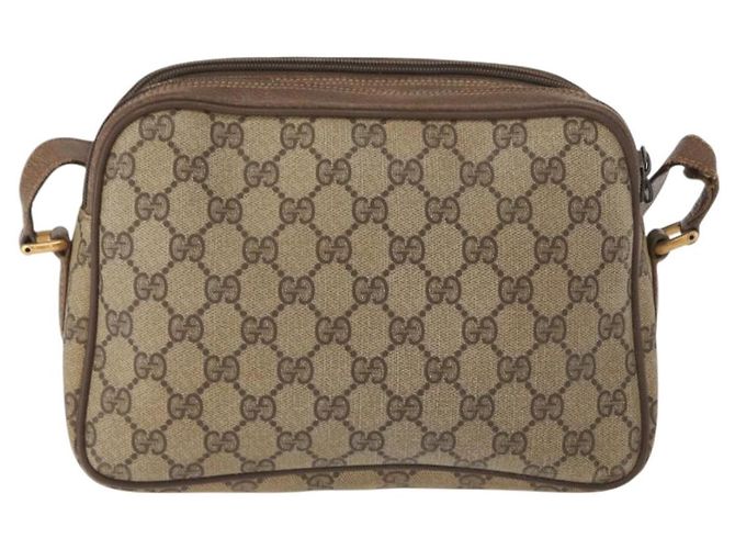 Borsa Sherry Line GG Supreme Web di GUCCI in PVC beige e oro 904 02 049 Auth 160477 D'oro - vista 2