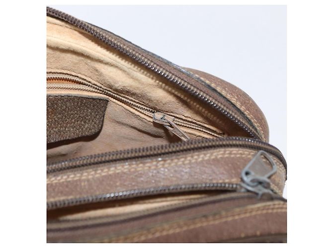 Borsa Sherry Line GG Supreme Web di GUCCI in PVC beige e oro 904 02 049 Auth 160477 D'oro - vista 22