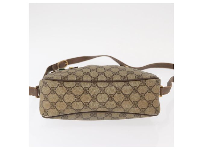 Borsa Sherry Line GG Supreme Web di GUCCI in PVC beige e oro 904 02 049 Auth 160477 D'oro - vista 5