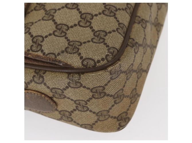 Borsa Sherry Line GG Supreme Web di GUCCI in PVC beige e oro 904 02 049 Auth 160477 D'oro - vista 9