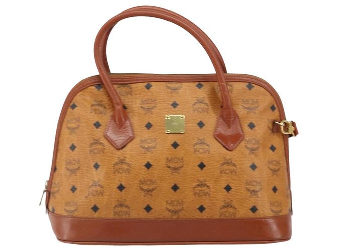 Borsa MCM Vicetos Logogram in pelle PVC 2 in 1 marrone oro Auth gh1460 D'oro - vista 13